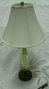 Italian Murano Swirl Glass Lamp c1950's
